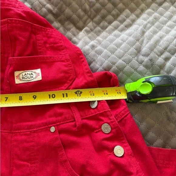 Lana Roux Red Overalls - Picture 4 of 6